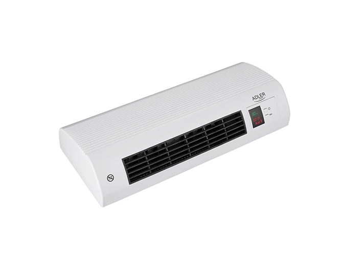 Adler AD 7714 keramisk luftridåvärmare 2200 W, väggmonterad, svart och vit