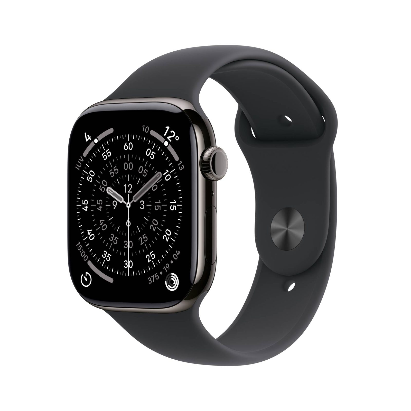 Apple Watch Series 11 GPS + Cell 42 mm skiffer titan, svart sportband - S/M, bild 4