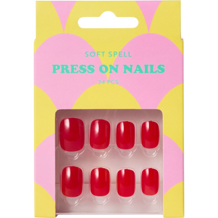 Soft Spell Press On Cherry Red 24pcs