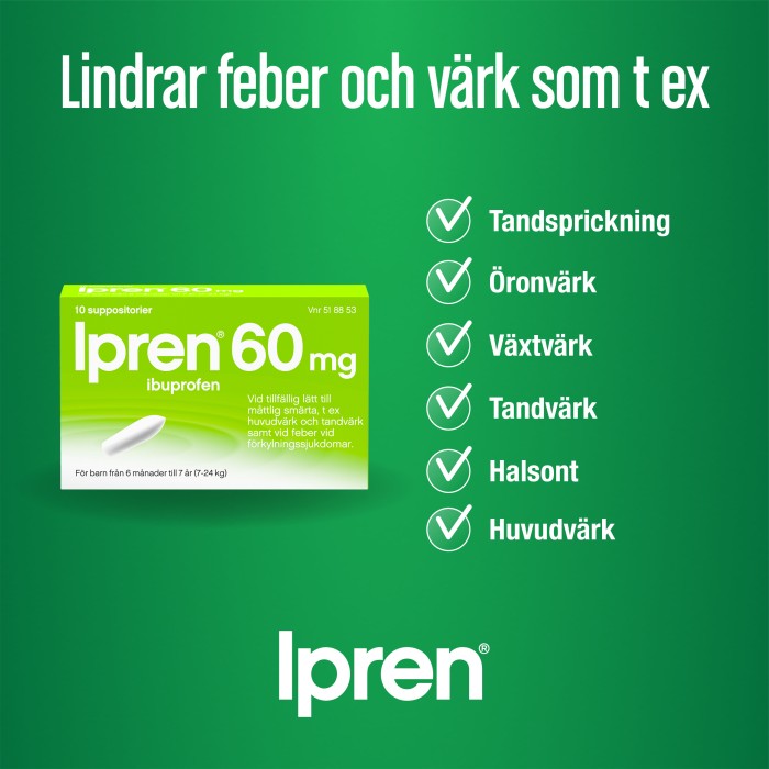 Ipren 60mg Suppositorium 10 st, bild 4