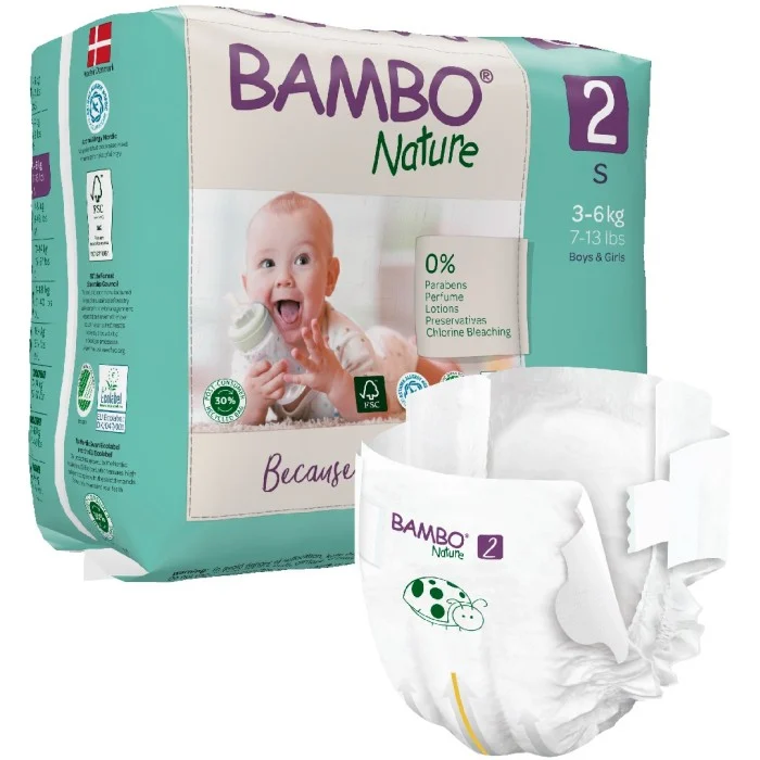 Bambo Nature storlek 2 (3-6 kg) 30 st