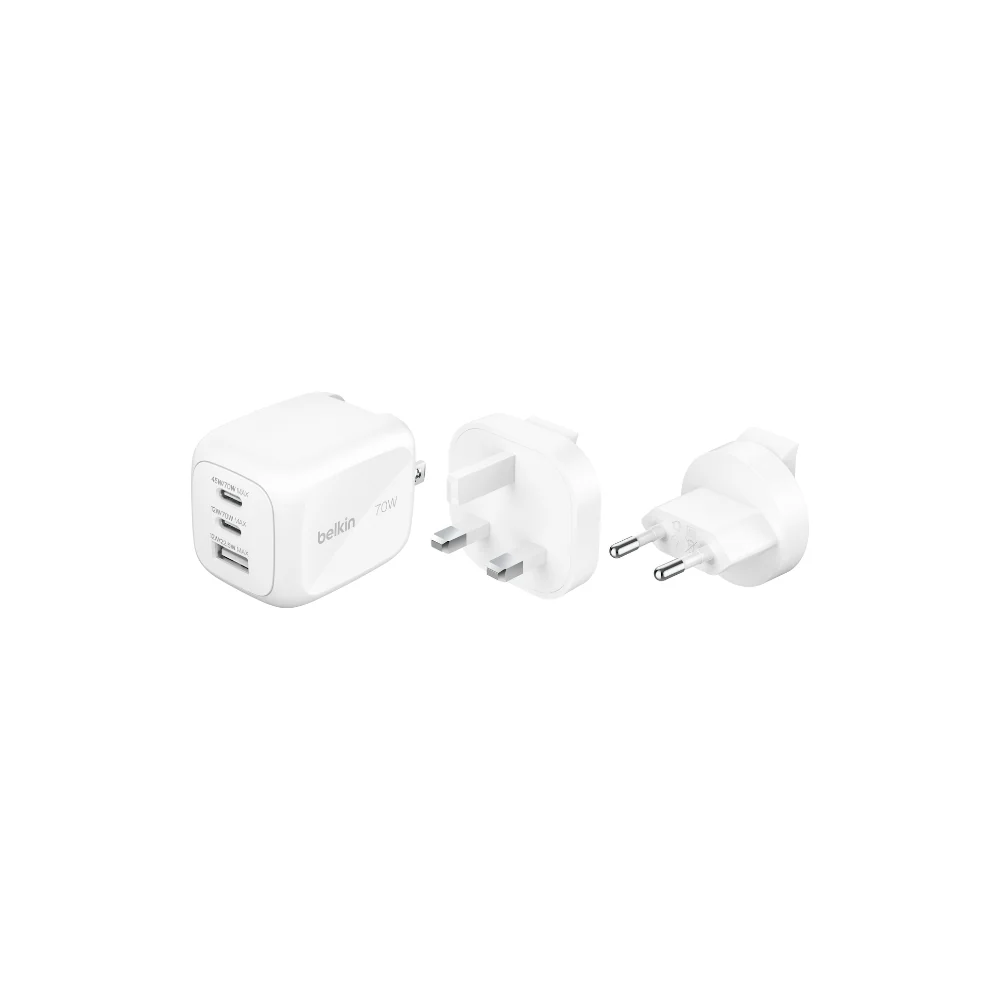 Belkin 70W Tri-port väggladdare (vit)