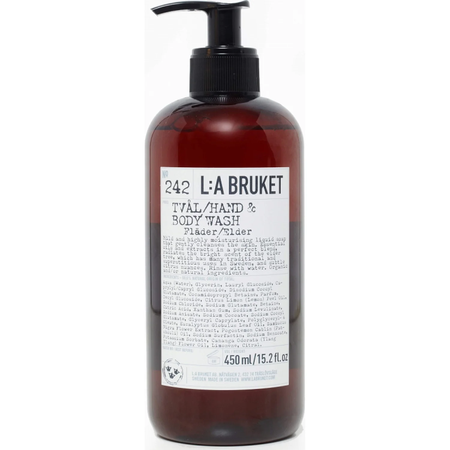 L:A BRUKET 242 Hand & Body Wash Elderflower 450 ml 450 ml