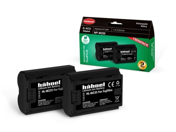 Hahnel HL-W235 Twin Pack (NP-W235), Fujifilm, 2250 mAh, 7,2 V, Litium-Ion (Li-Ion)
