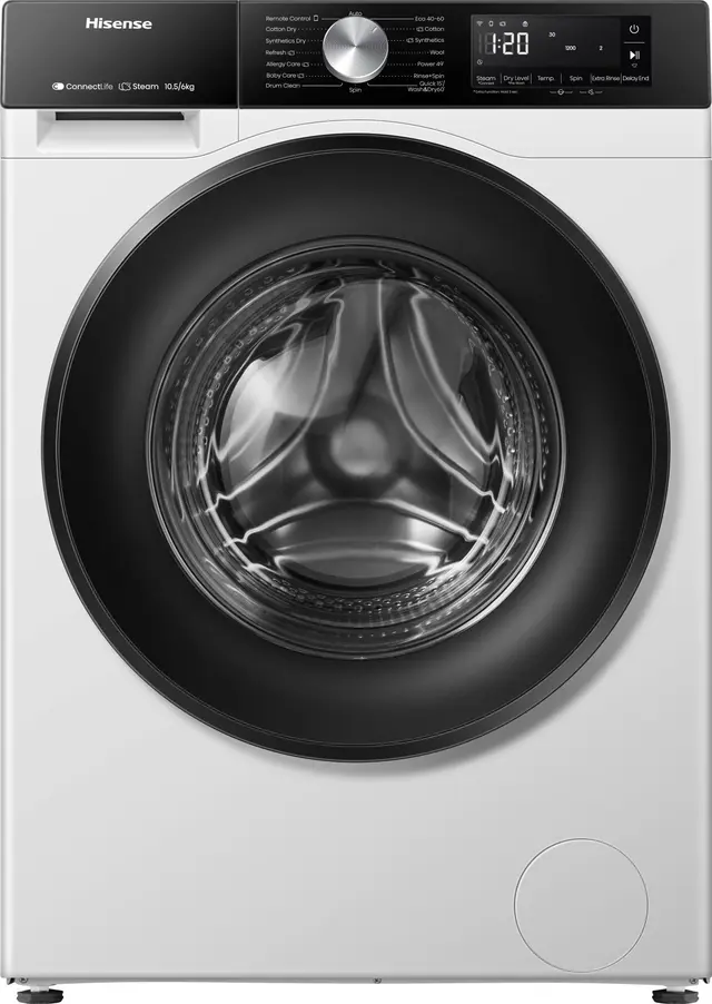 Hisense Kombinerad Tvättmaskin/Torktumlare HWD3S1X614 (10.5/6kg)