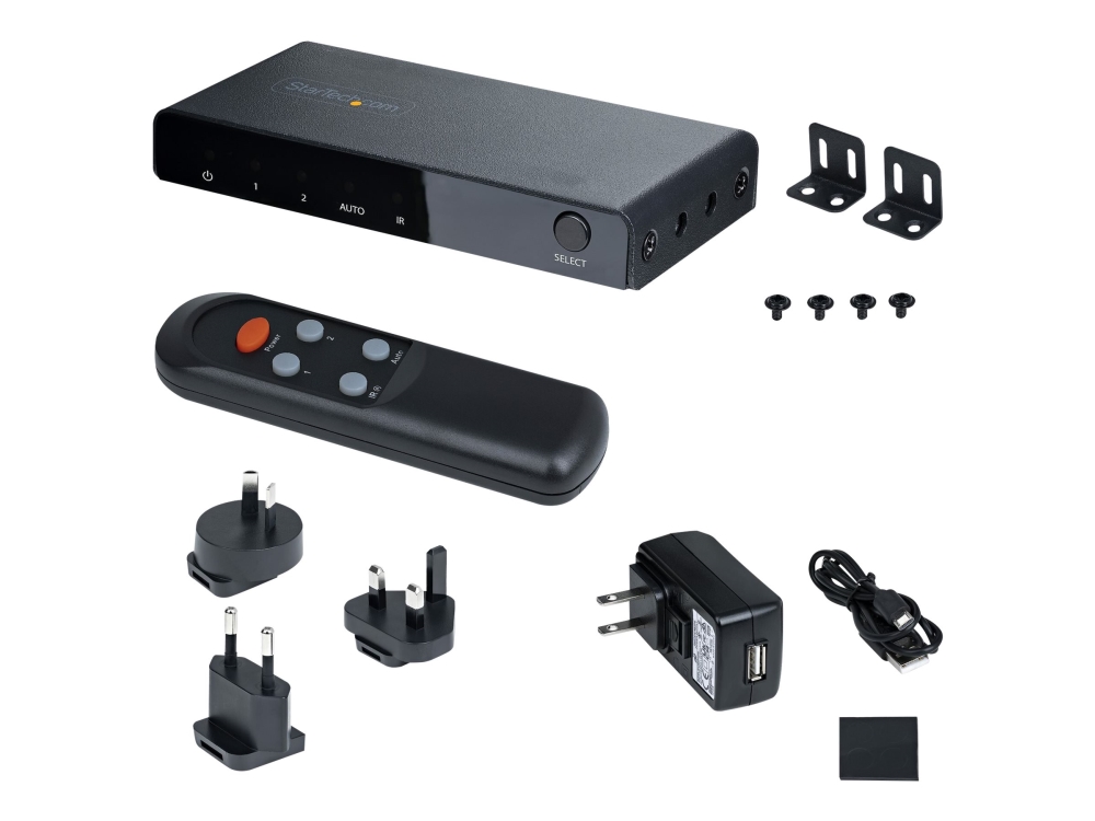 HDMI-switch StarTech 2-port, 8k@60Hz HDMI 2.1, automatisk, inkl. fjärrkontroll