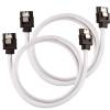 Corsair SATA-kabel Rak Vit 60cm 2-pack