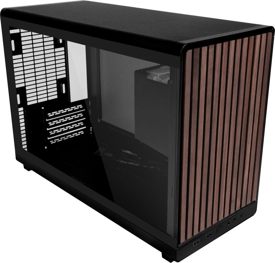 Lian Li A3-mATX WDG PC-chassi (svart med härdat glas), bild 3