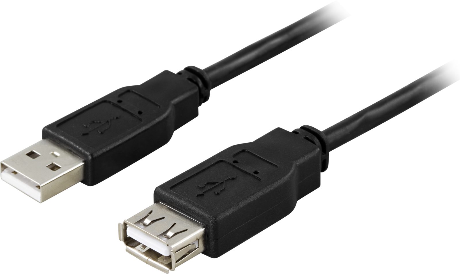 USB 2.0-förlängningskabel, Typ A, 1 meter - Svart, bild 2