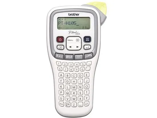 Brother P-Touch PT-H105 - Etikettskrivare - svartvit - termisk överföring - Rulle (1,2 cm) - 180 dpi - upp till 20 mm/sek - kniv - tvåradig utskrift