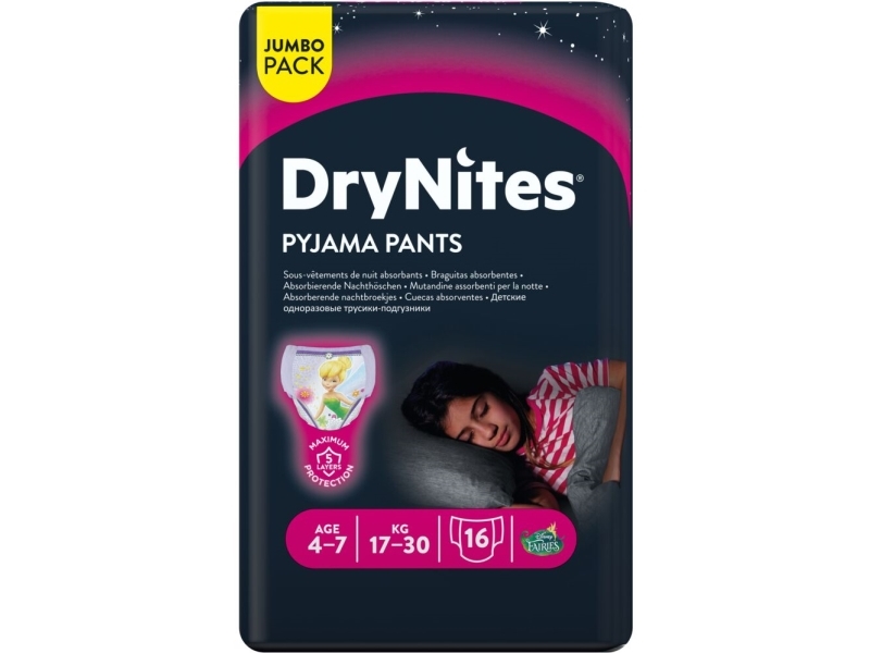 DryNites Pyjama Pants, 4-7 år, med tryck (4 st.)