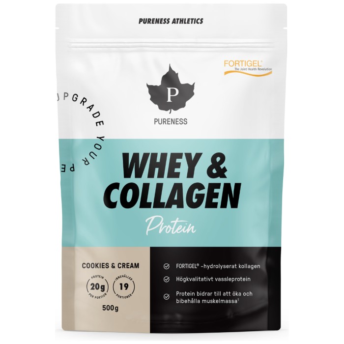 Pureness Athletics Whey & Collagen, Cookie & Cream, 500 g