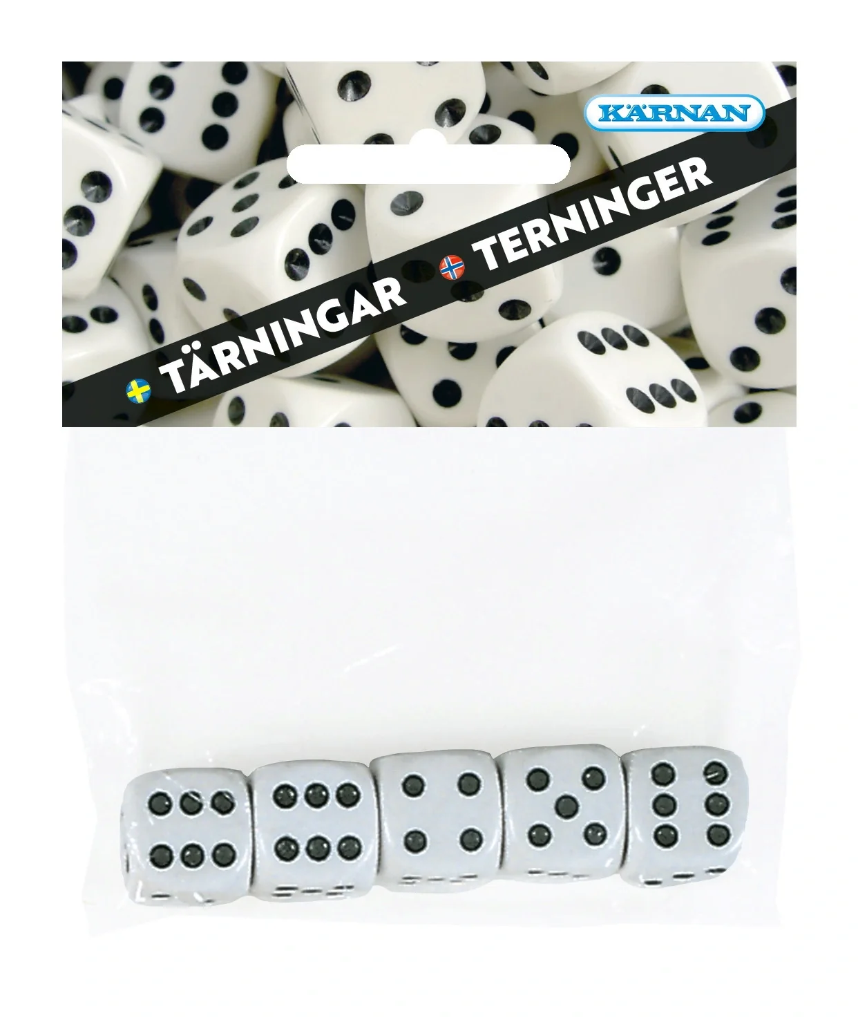Tärningar 5st i påse