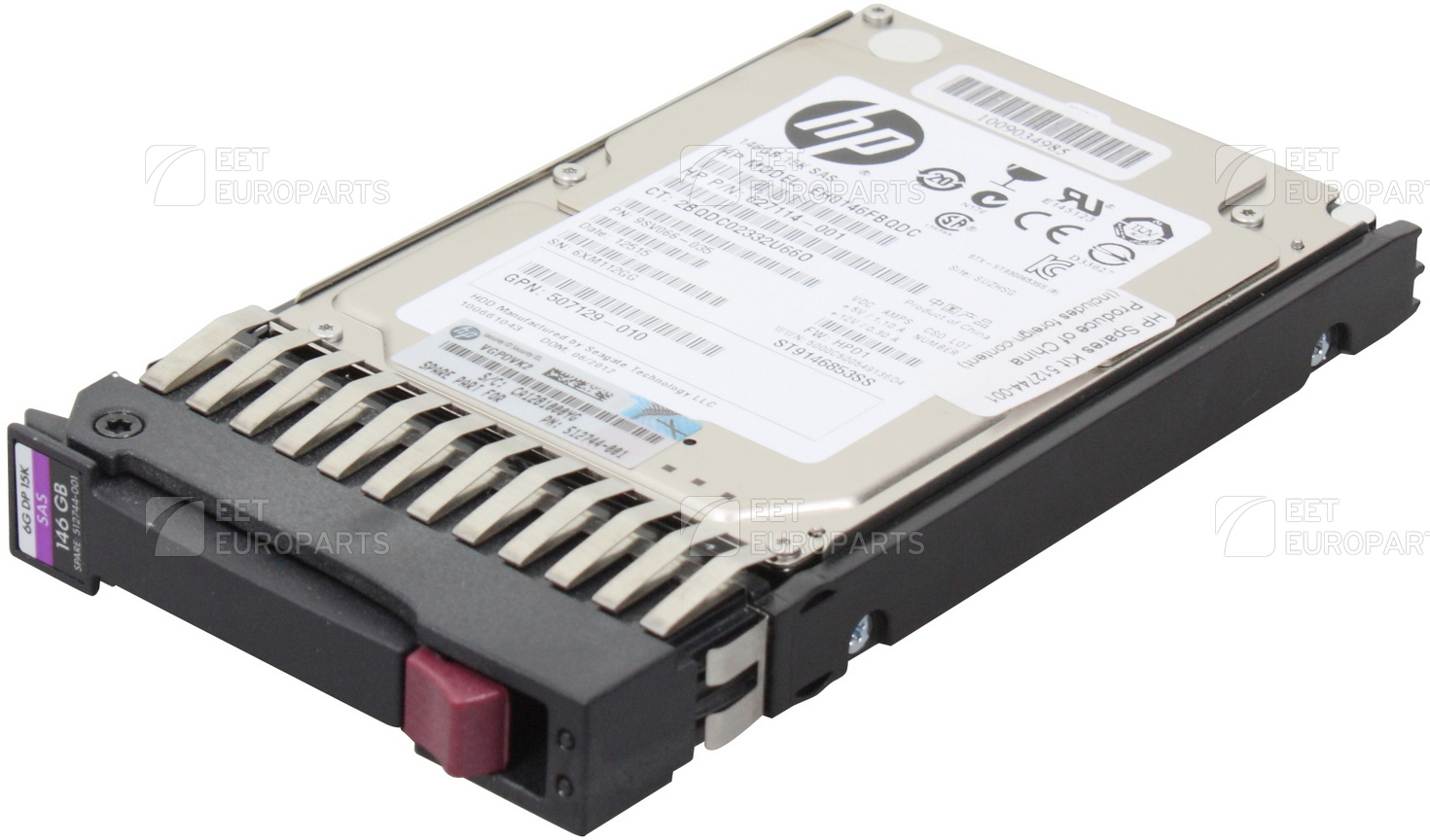 146 GB 2.5" HP 15K, 15000 rpm, SAS 2.0, 6 Gbit/s, bild 2