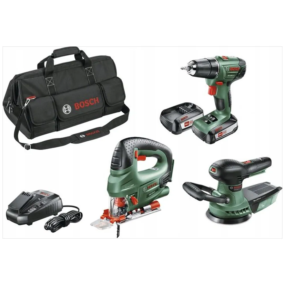 Bosch 06039A310W verktygssats 18 V PSR 1800 Li-2 + PST 18 Li + AdvancedOrbit 18