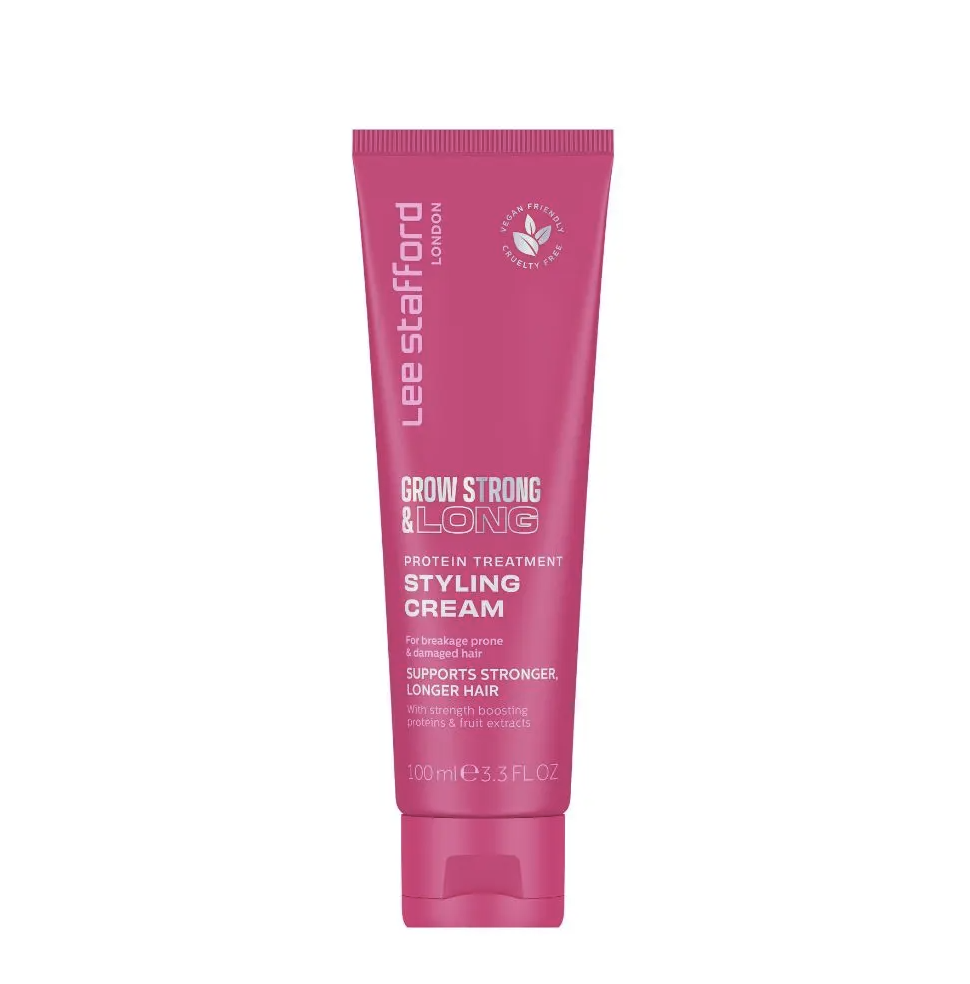 Lee Stafford Grow Strong & Long proteinbehandling och stylingkräm 100 ml