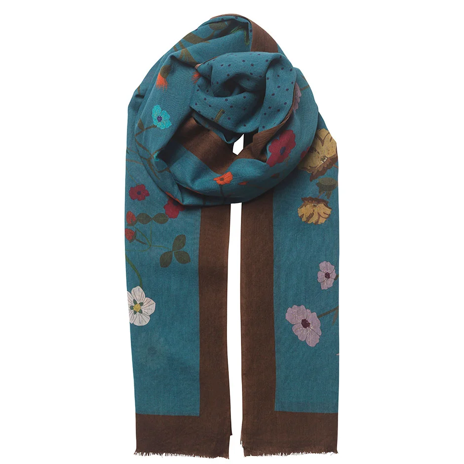 Becksöndergaard Champ De Fleur Como Scarf Provincial Blue 100 x 200 cm