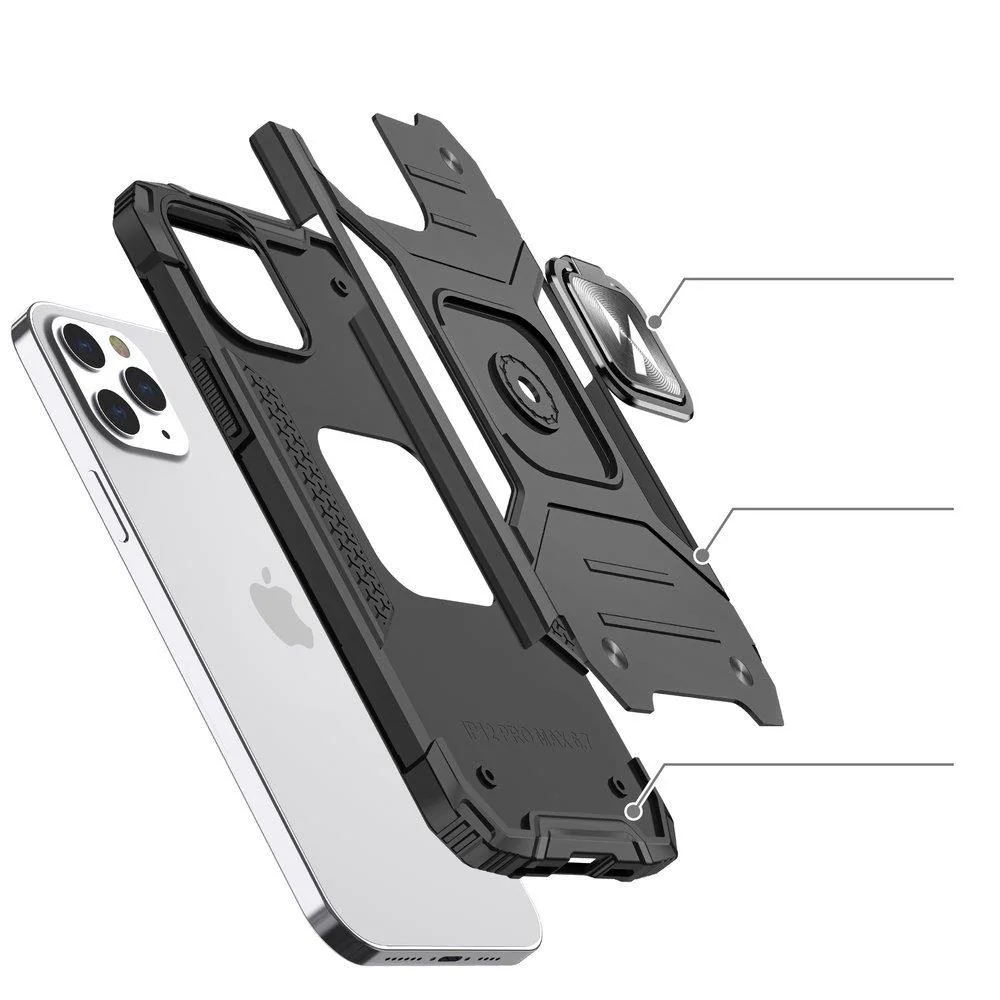 Wozinsky Ring Armor Case Kickstand Tough Rugged Cover för iPhone 13 mini blå, bild 3