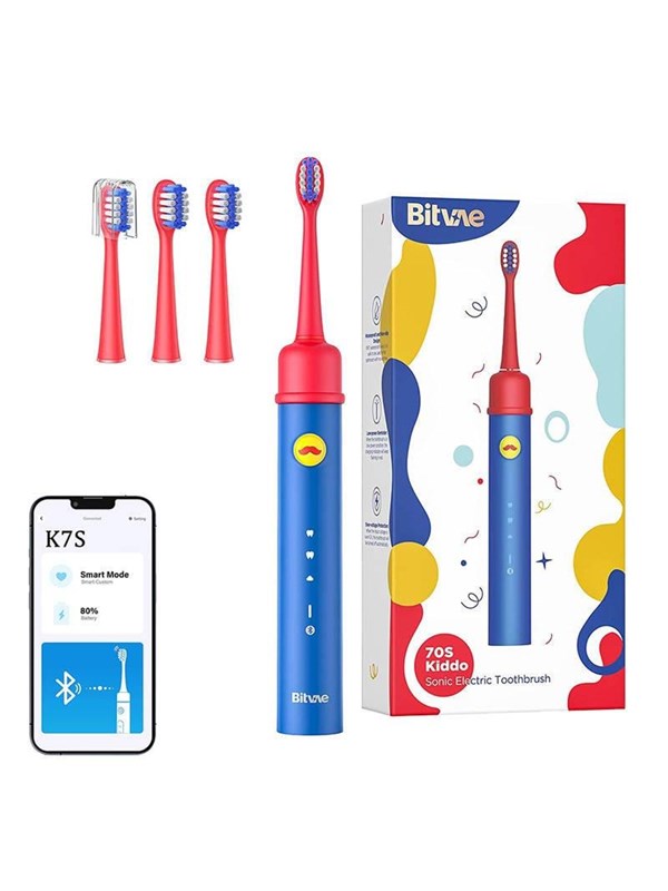 Bitvae eltandborste Sonic toothbrush for kids with app and tip set BVK7S (blue), bild 2