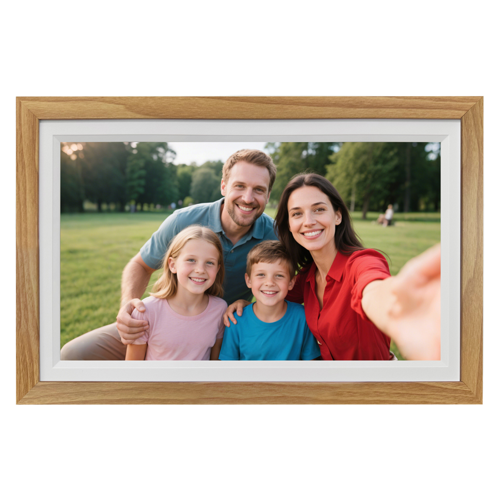 Lippa - Frameo Digital Picture Frame - Wood Look - 15.6"