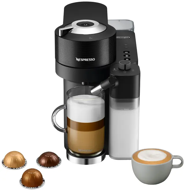 Nespresso Vertuo Lattissima kapselmaskin By Delonghi, svart