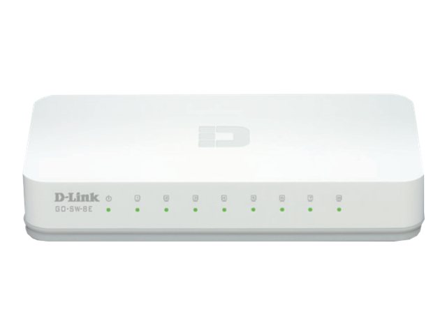 dlinkgo GO-SW-8E - Switch - 8 x 10/100 - skrivbordsmodell - Likström