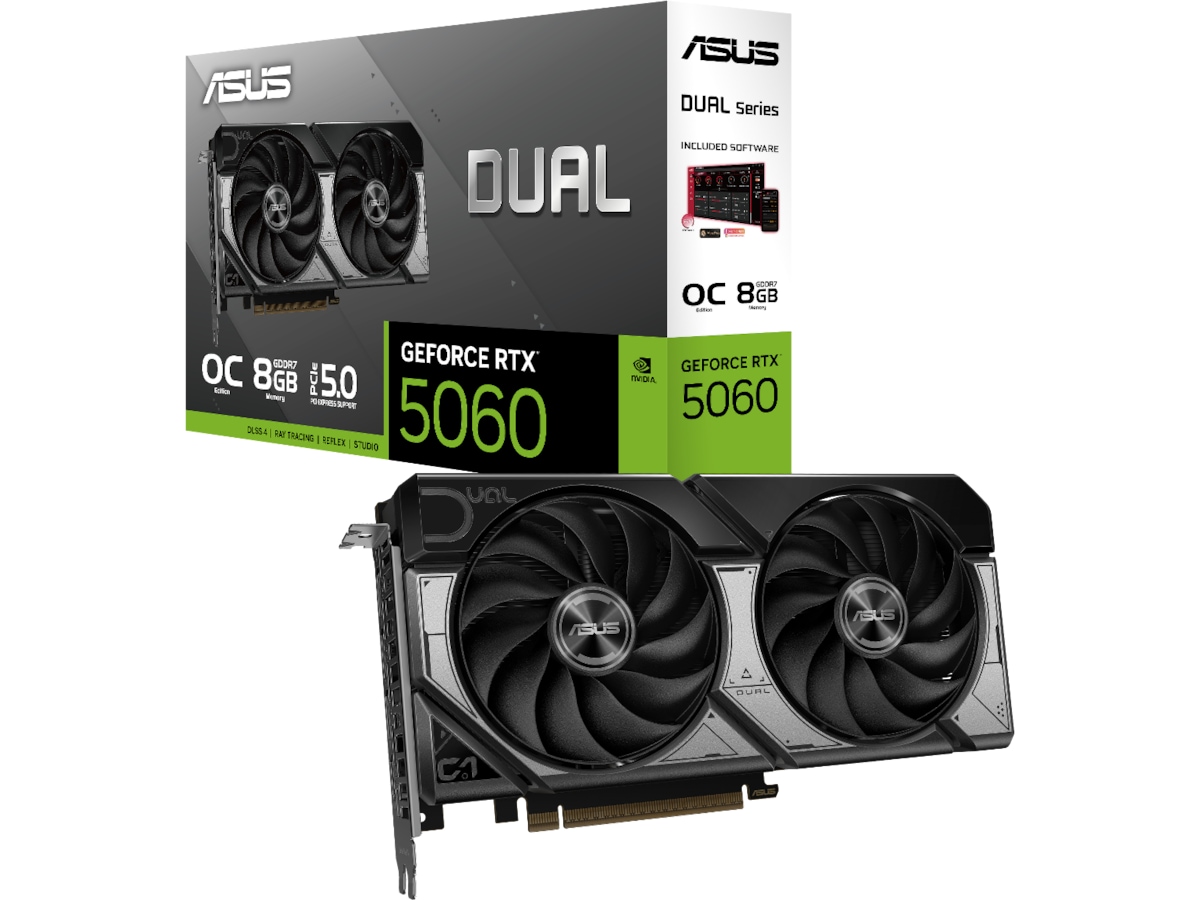 ASUS Dual GeForce RTX 5060 8GB GDDR7 OC Edition grafikkort