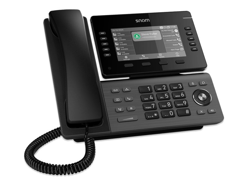 snom D815W - VoIP-telefon - IEEE 802.11a/b/g/n/ac (Wi-Fi) - 3-riktad samtalsförmåg - SIP, SDP, RTP, RTCP, RTCP-XR, ICE, SIPS, SIP over TLS, SRTP, SRTCP - gun metal black