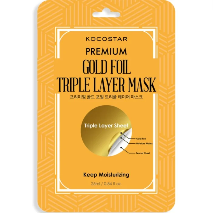 Kocostar Premium Gold Foil Triple Layer Mask 34 g