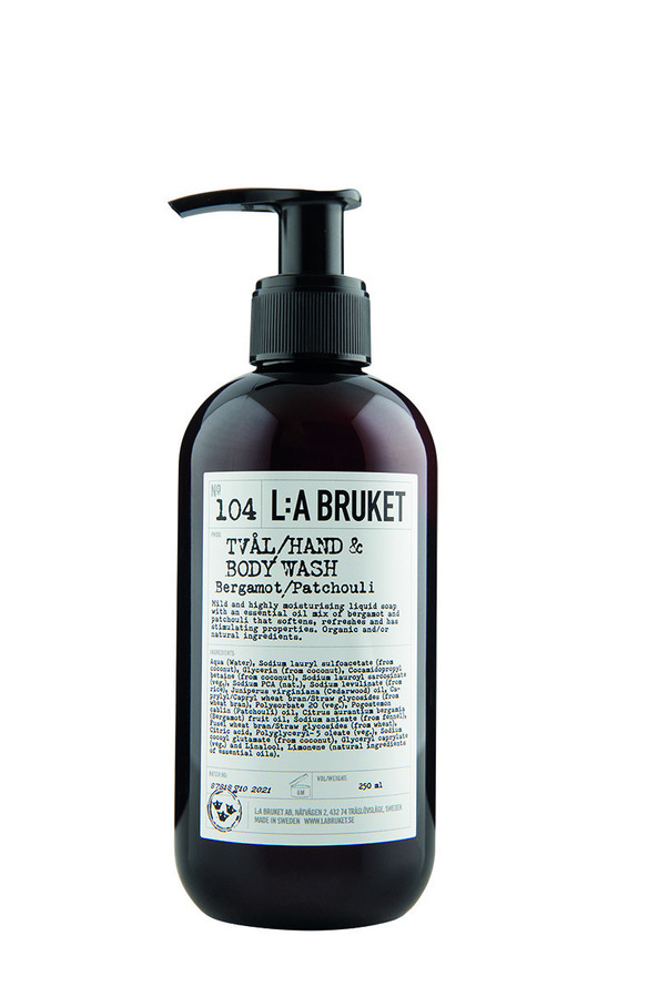L:a Bruket Hand & Body Wash 104 Bergamot/Patchouli 240 ml, bild 2