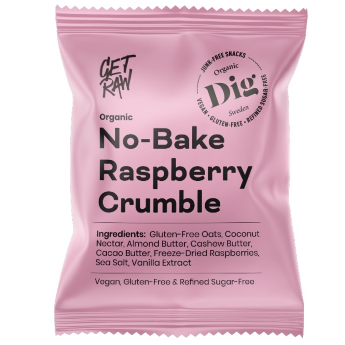 Dig GET RAW Organic No-Bake Raspberry Crumble 35 g