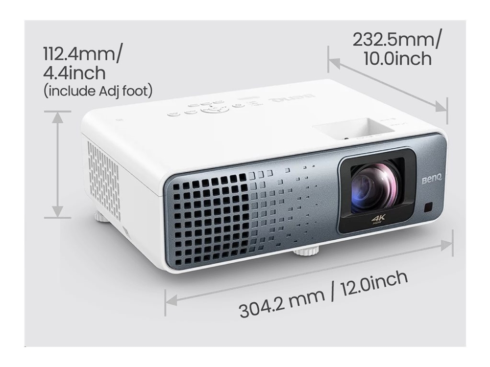 BenQ TK710STi Gaming Projector, DLP laser, 4K/UHD 3840x2160, 3200 ANSI Lumen, HDR10, 2xHDMI, 28~31dB, Android TV, Short-throw