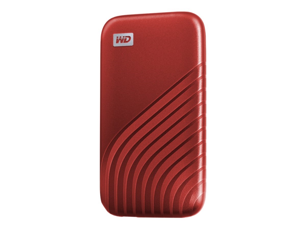 2 TB WD My Passport SSD, USB-C 3.2 Gen 2 inkl. adapter till USB-A - Röd