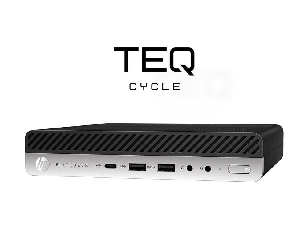 HP EliteDesk 800 G4 - Mini-desktop Core i5 8400T / upp till 3.3 GHz - RAM 16 GB - SSD 256 GB - NVMe - UHD Graphics 630 - Gigabit Ethernet - Win 11 Pro - skärm: ingen