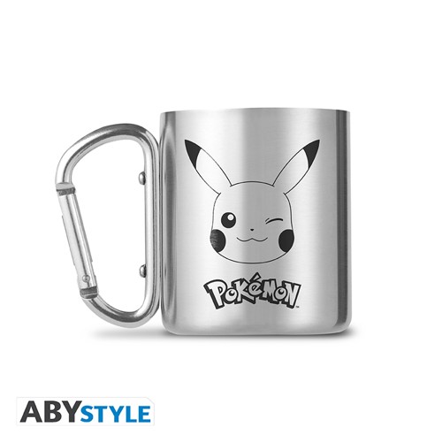 Pokemon Carabiner mugg rostfritt stål 235ml - Pikachu