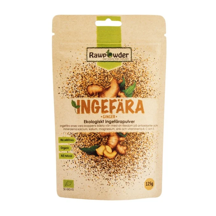 RawPowder Ingefära Pulver, 125 g