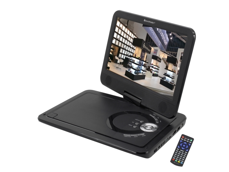 Soundmaster PDB1910SW, Bärbar DVD-spelare, Cabriolet, Svart, CD-ljud, CD-video, DVD-ljud, DVD-Video, MP3, VCD, CD, CD-R, CD-RW, DVD, DVD+R, DVD+RW, DVD-R, DVD-RW, DVB-T2