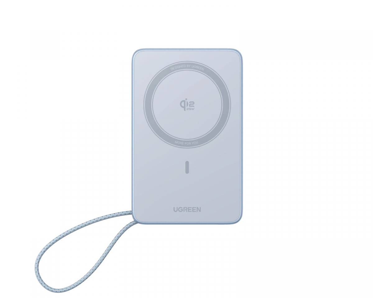 UGREEN MagFlow Qi2.2 25W 10000mAh Power Bank med utdragbar kabel