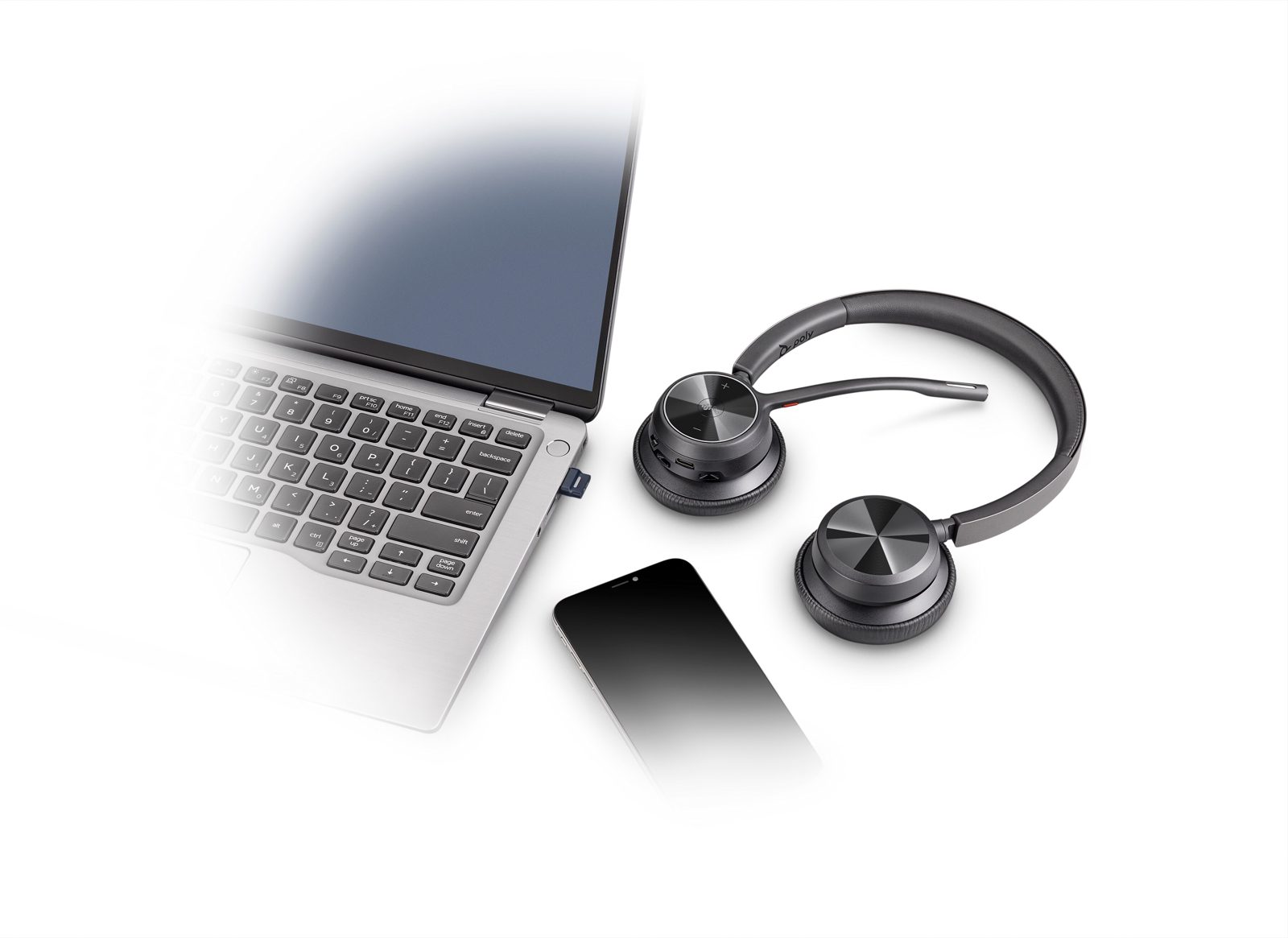 HP Poly Voyager 4320-M USB-C headset (inkl. BT700-dongel och laddningsställ), bild 4
