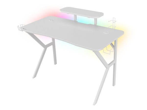 Genesis Gaming Skrivbord Holm 320 RGB White Edition