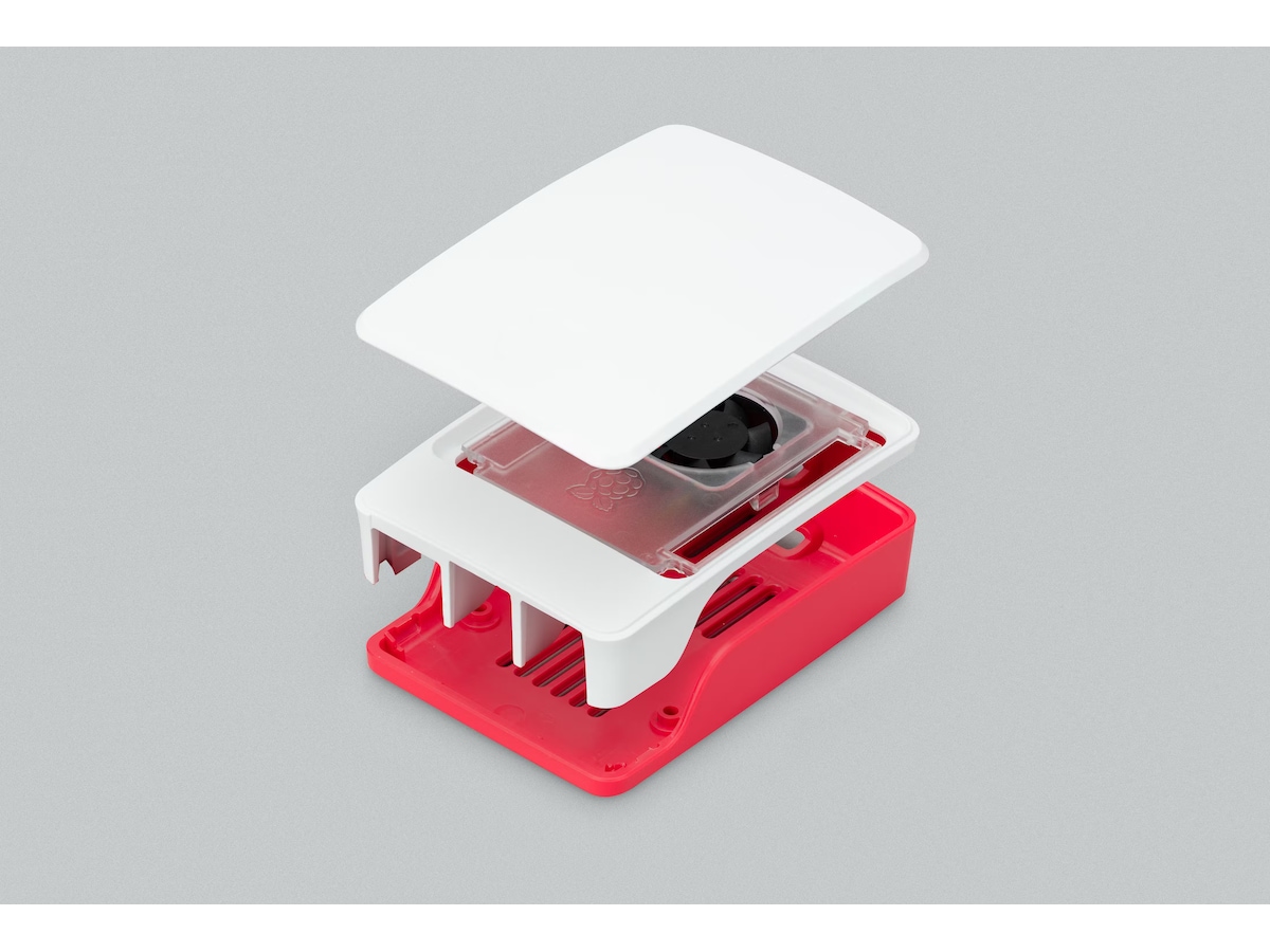 Raspberry Pi 5 officiellt skal, röd/vit