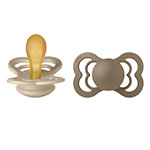 BIBS Pacifier Supreme Latex Vanilla/Dark Oak Size 2 2 st