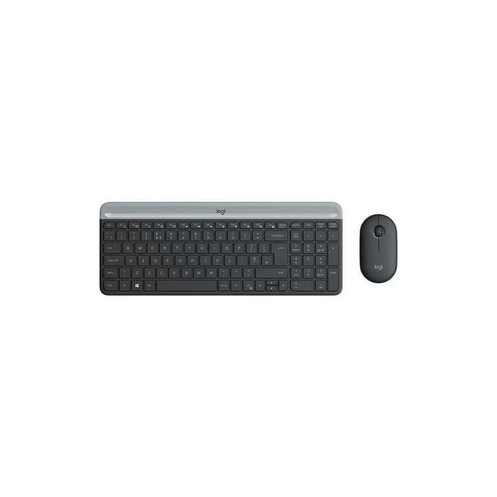 Logitech MK470 Slim Combo mus och tangentbord (grafit)