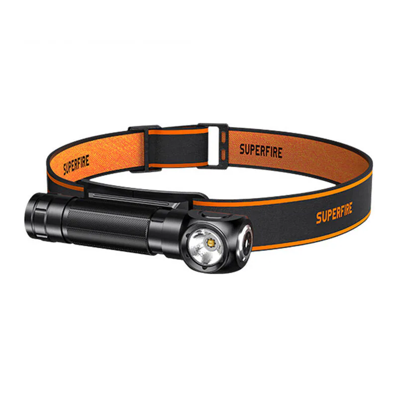 Superfire TH04 2-i-1 pannlampa ficklampa, 600 lm, USB-C, 5 lägen, 150 m