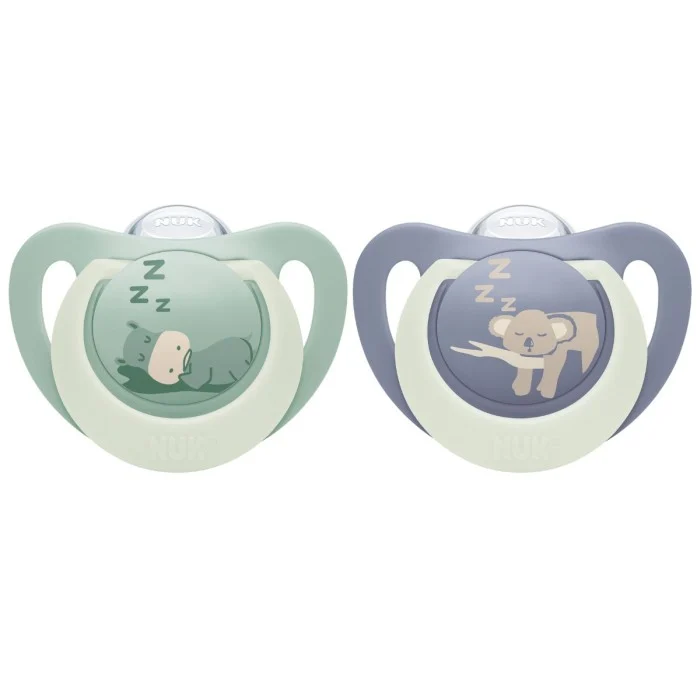NUK First Choice Night Hippo/Koala, stl 0-6 mån
