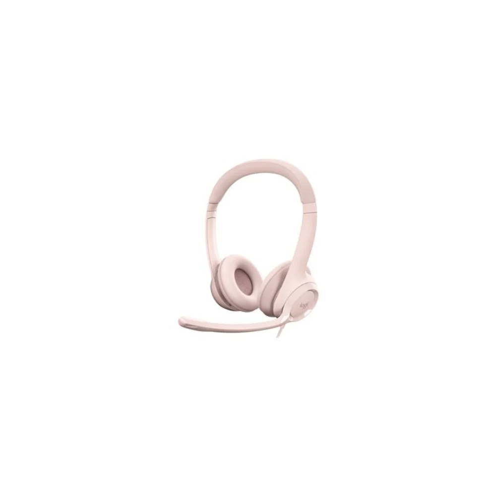 Logitech H390 USB-hörlurar (rosa)