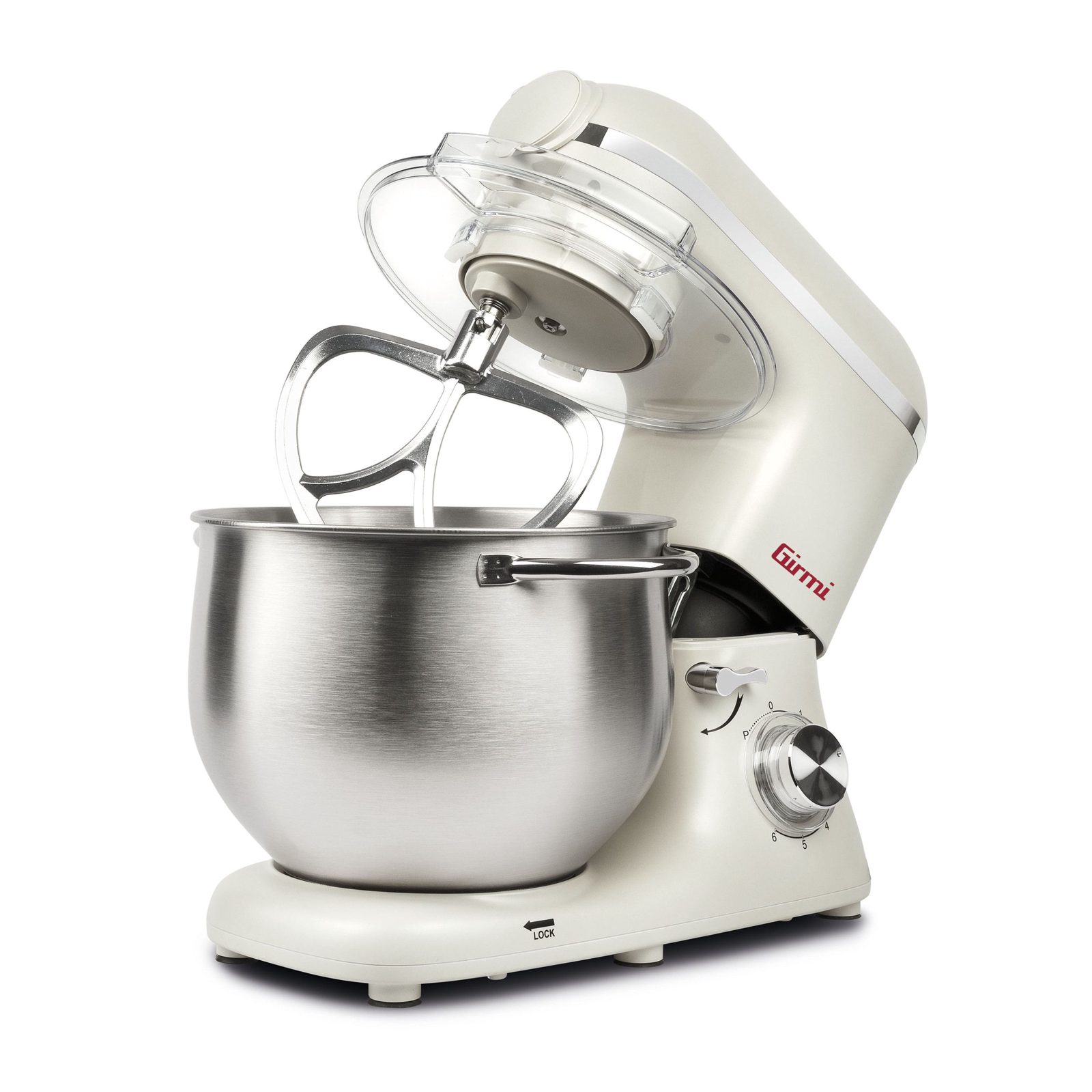 Girmi IM50, Stativmixer, Gräddfärgad, Vispning, Knådning, Mixning, 8 l, Rotations-, 2200 W