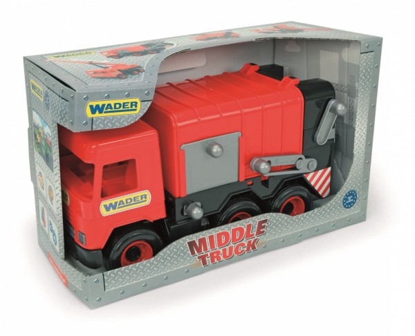 Wader Middle truck - Röd soptippare (234778)