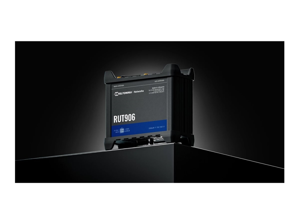 Teltonika RUT906 - Trådlös router - WWAN 3-ports-switch - RS-232, RS-485 2,4 GHz - 4G, 2G, 3G - DIN-skenmonterbar