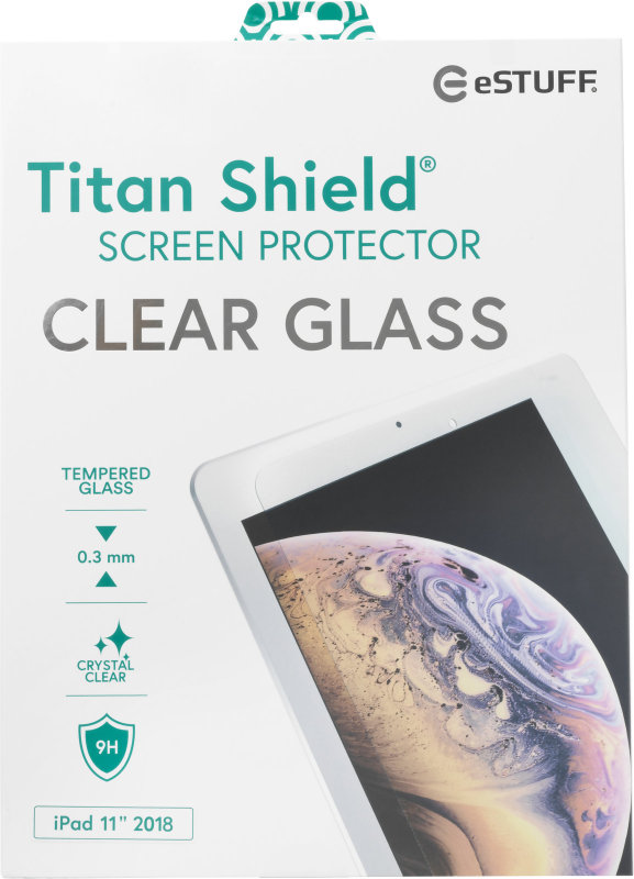Skärmskydd eSTUFF Titan Shield Clear Glass, iPad Pro 11" (2018/2020/2021/2022), iPad Air 10.9" (2020/2022)